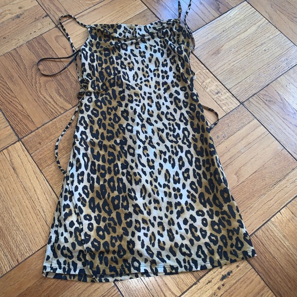 FOREVER 21 ANIMAL PRINT COWL NECK DRESS - Picture 2 of 3